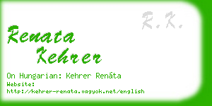renata kehrer business card