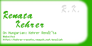 renata kehrer business card